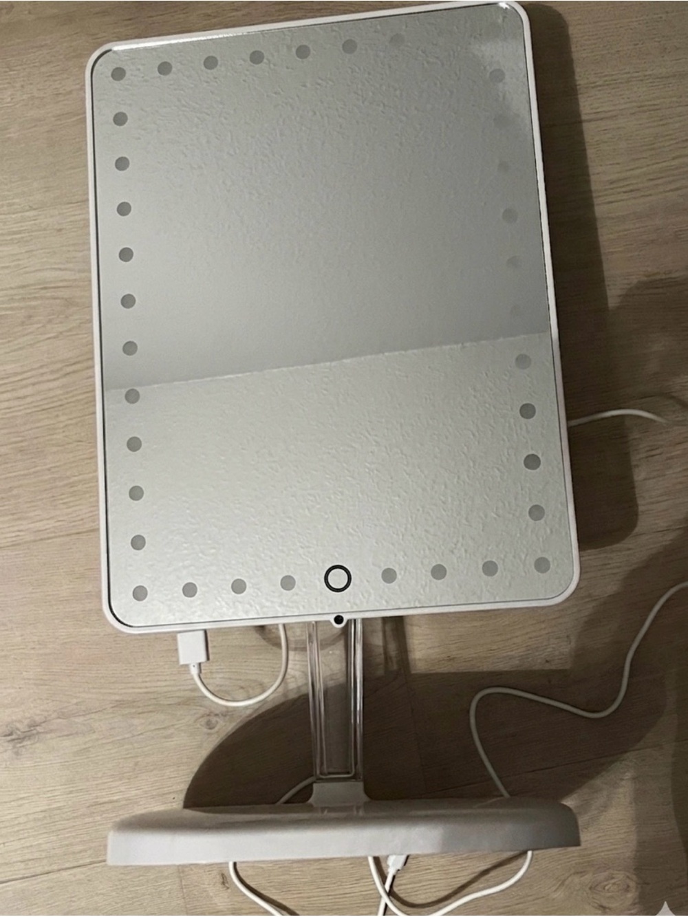 White LED Lighted Vanity Mirror with Touch Sensor - Brand Unspecified
